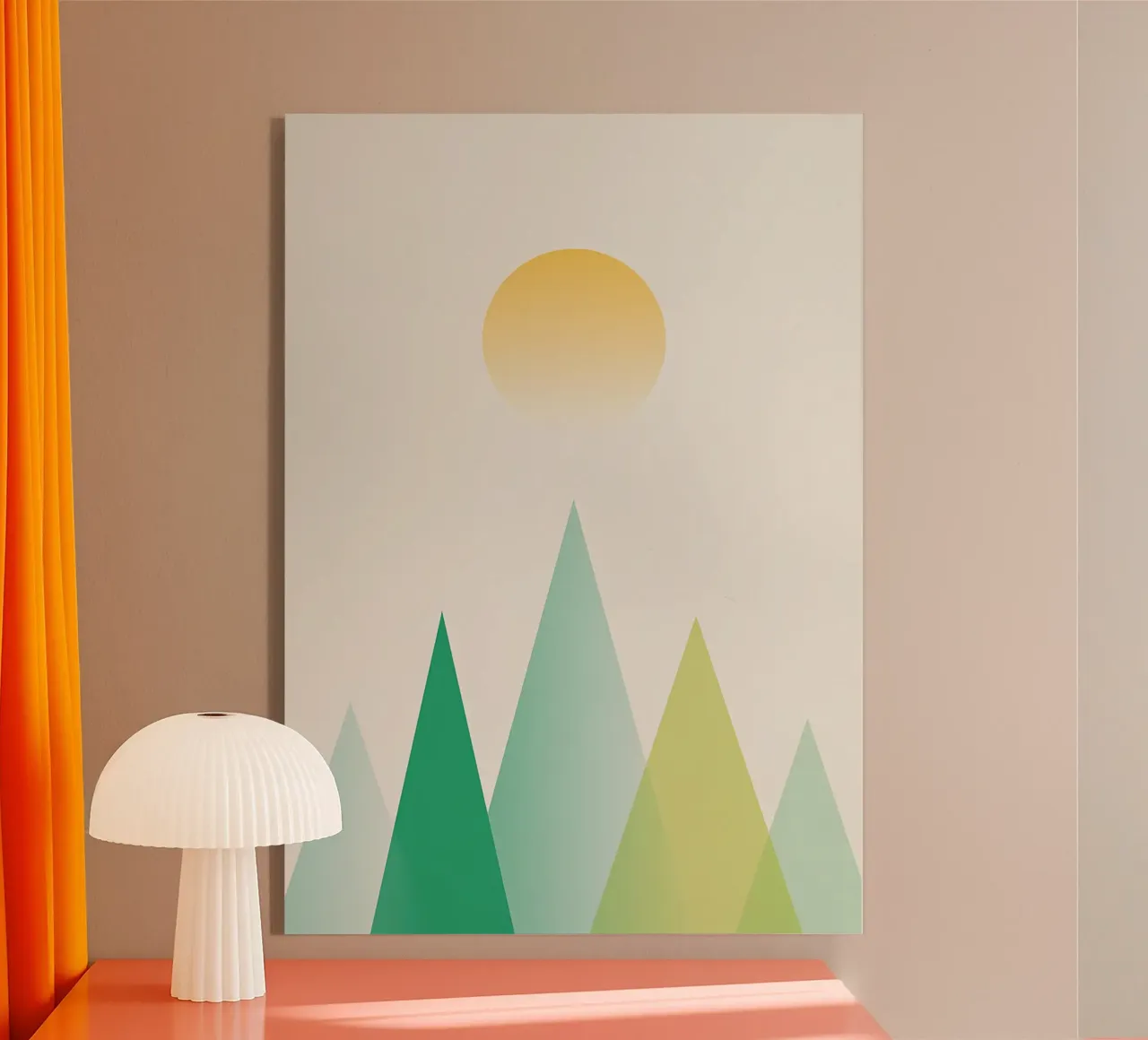 Abstrakte grüne Berge Acryl-Glas von Bartosz Powalka