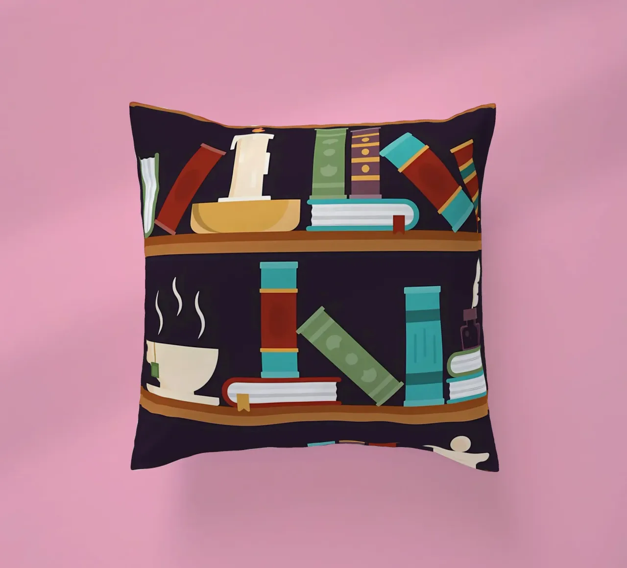 Mystical Library decorative cushion by Aiden Garcia