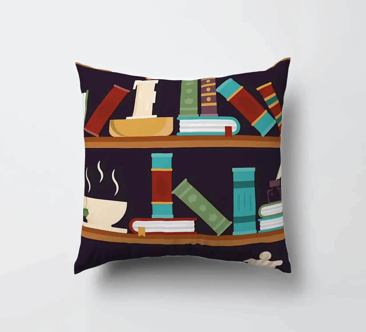 Mystical Library decorative cushion by Aiden Garcia