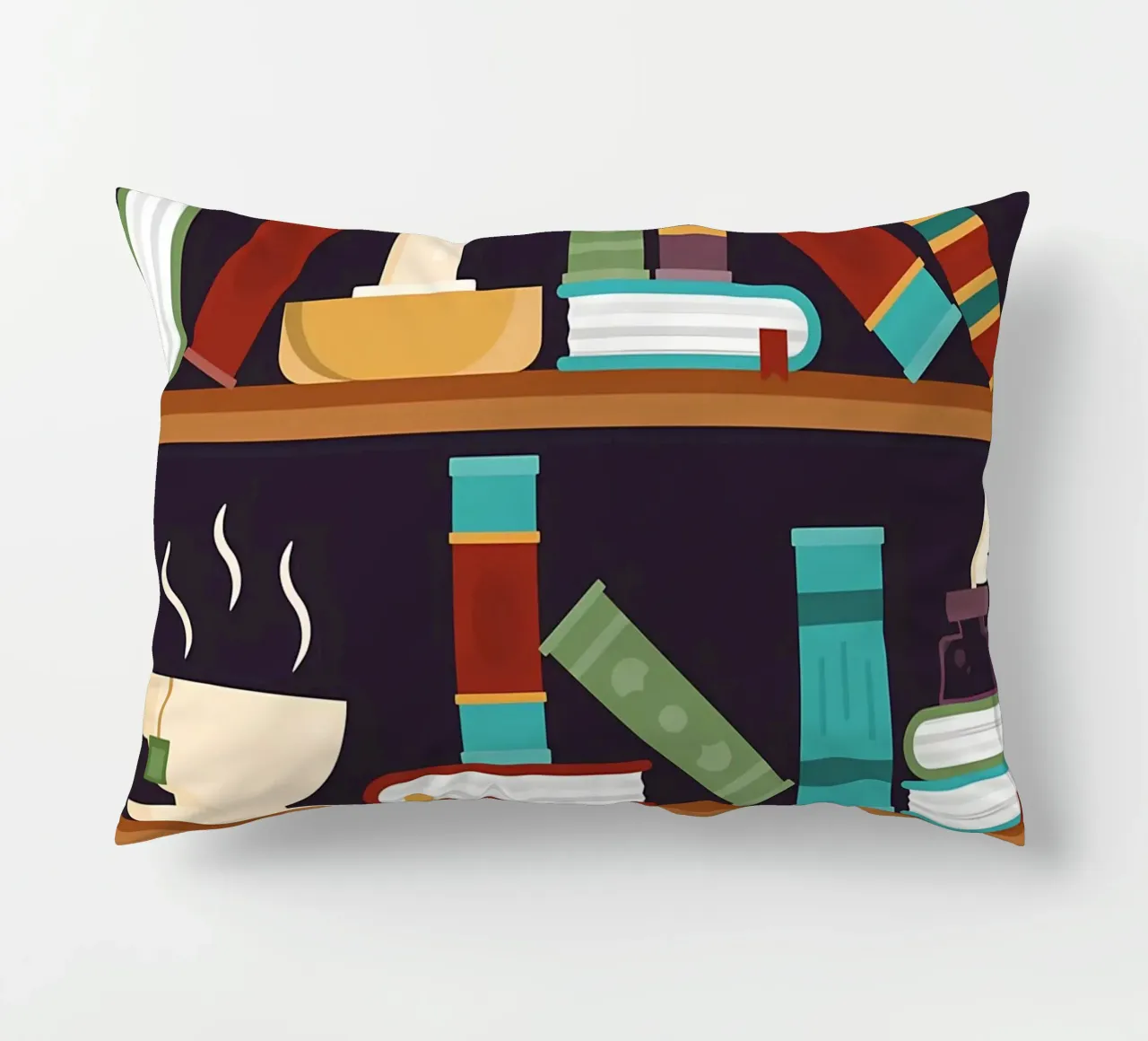 Mystical Library decorative cushion by Aiden Garcia