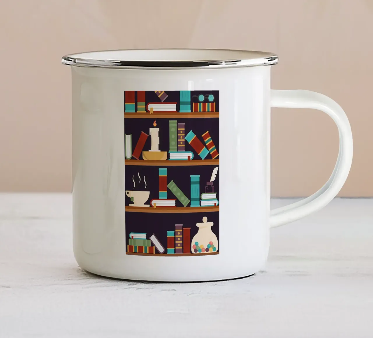 Biblioteca mistica tazza in smalto da Aiden Garcia