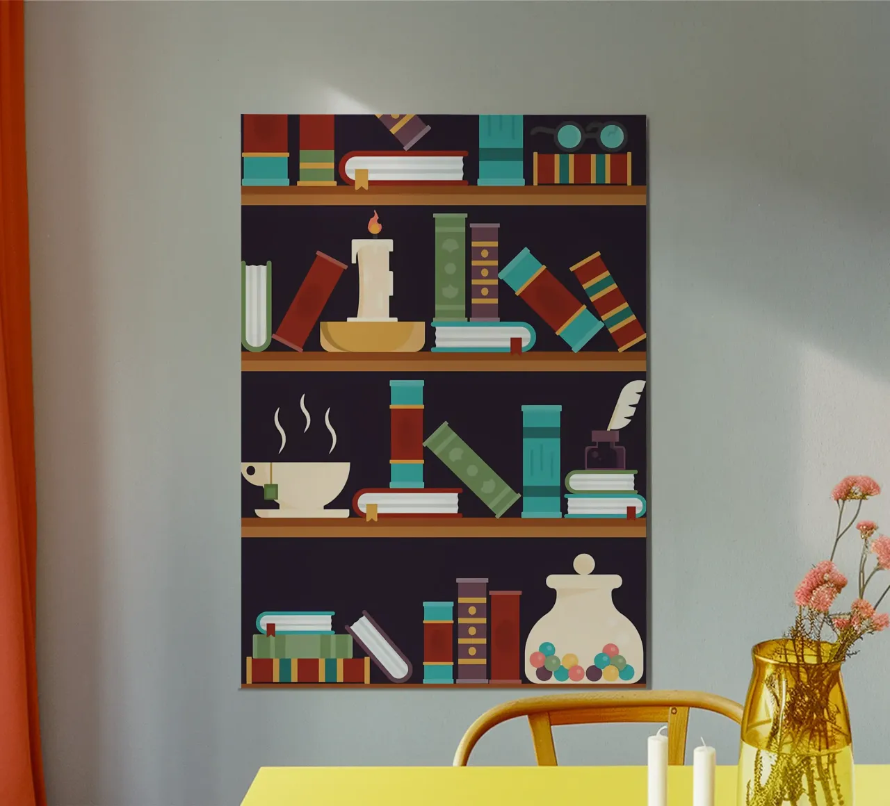 Mystical Library alu-dibond by Aiden Garcia