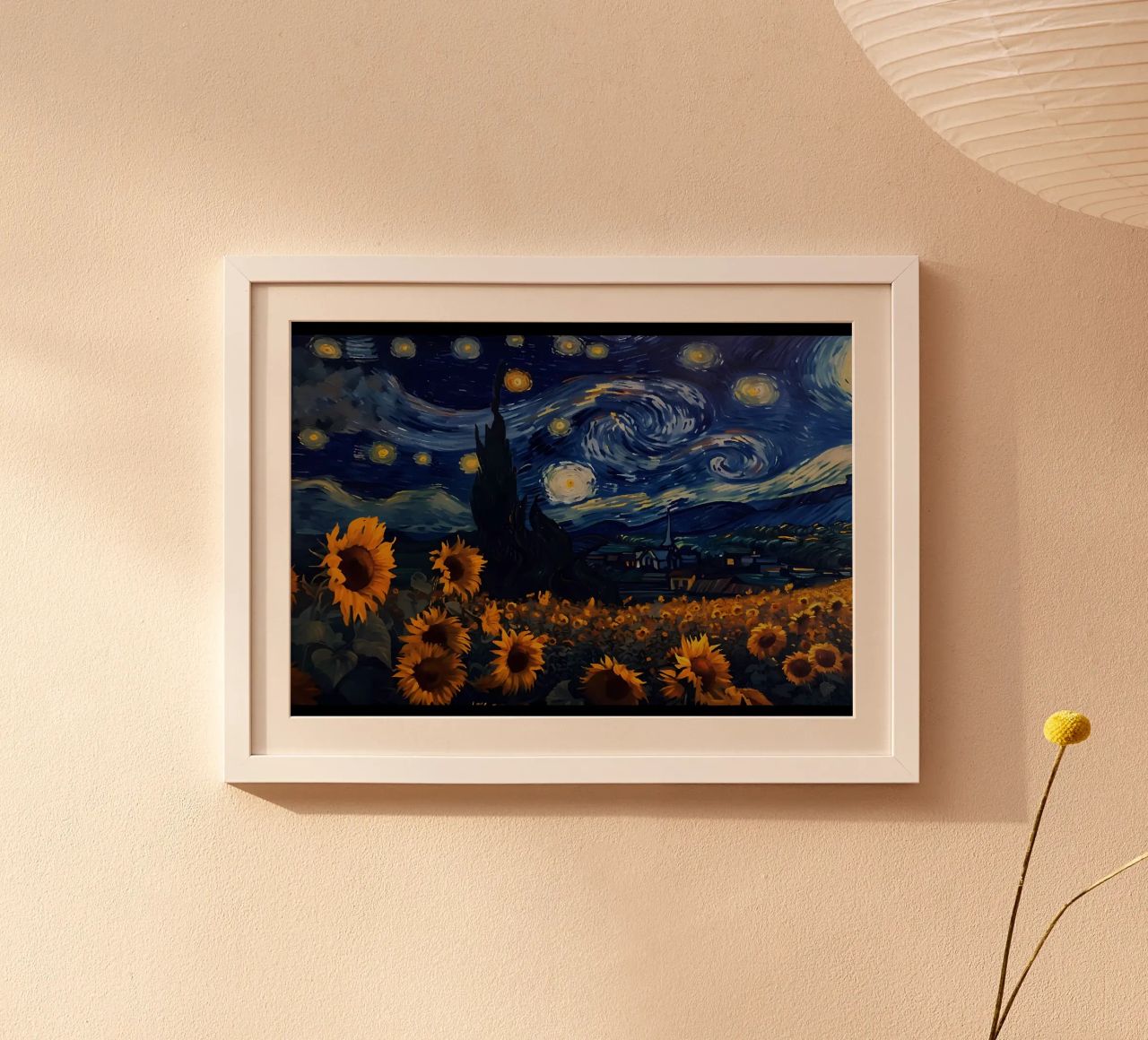 Vangogh-Sonnenblume Poster von Adrian Patel