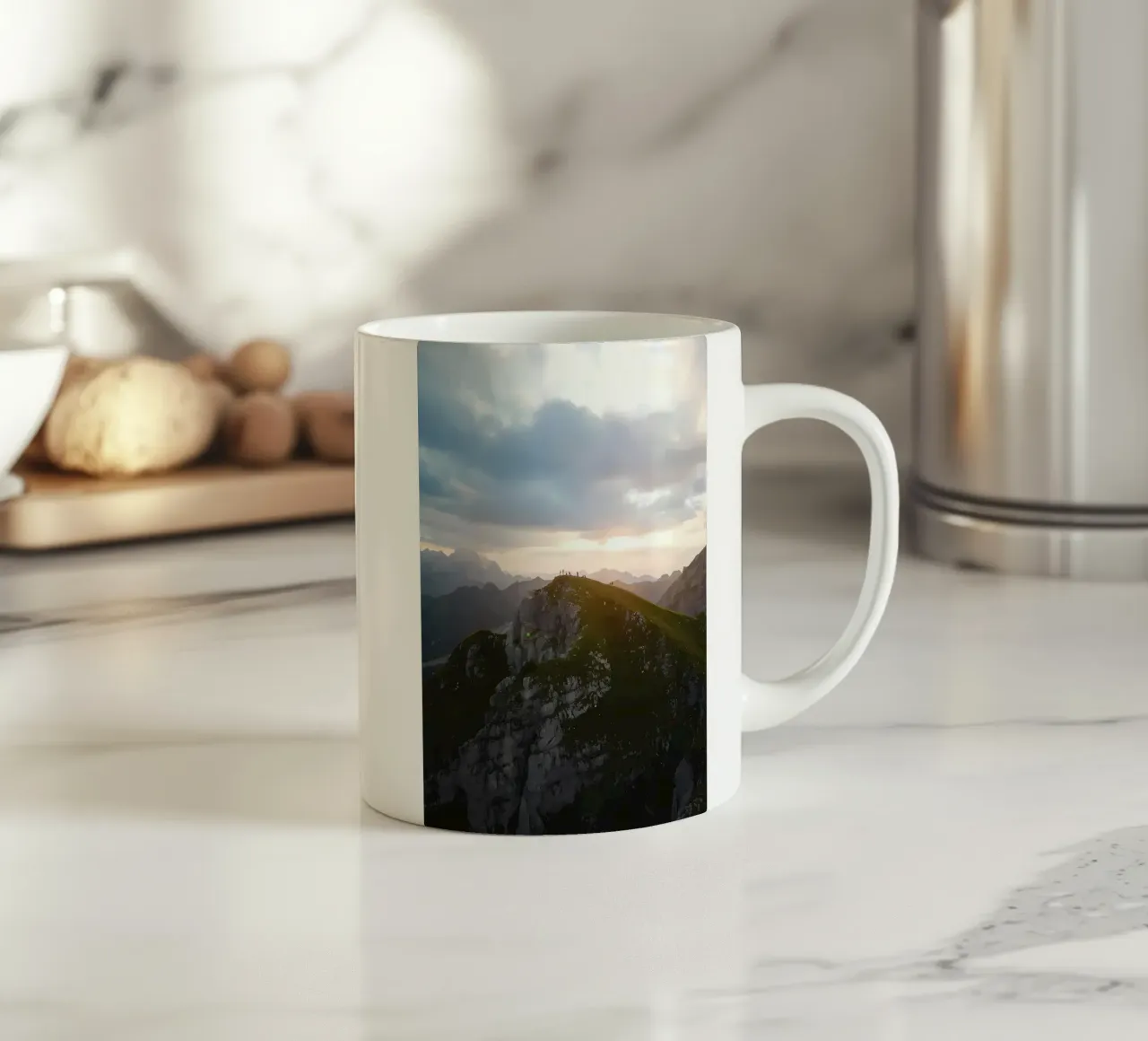 mountain nature friend ceramic mug by Matthew Katz