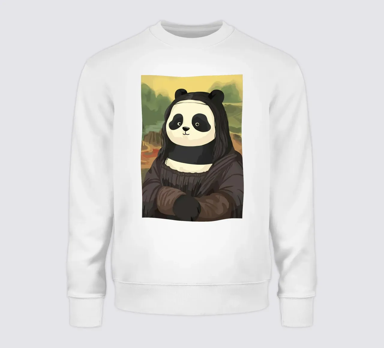 Panda in Monalisa Style felpa da Adrian Patel
