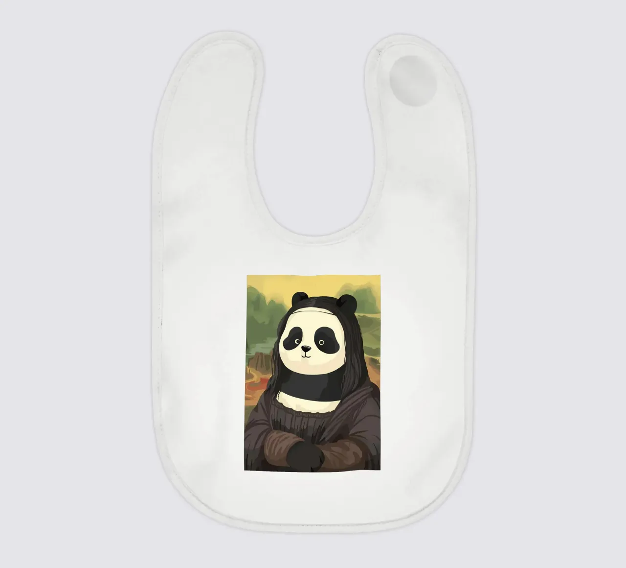 Panda in Monalisa Style bavaglino da Adrian Patel