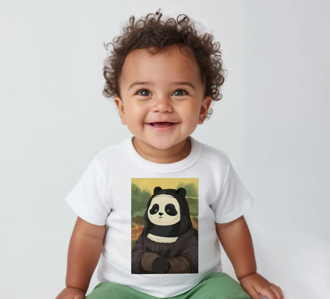 Panda in Monalisa Style maglietta neonato da Adrian Patel