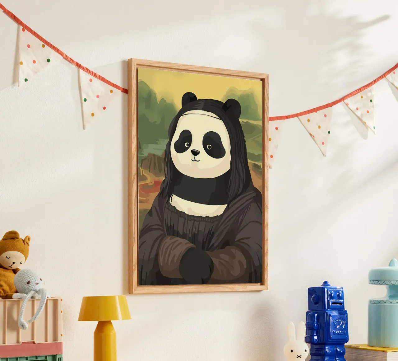 Panda in Monalisa Style plexiglass da Adrian Patel