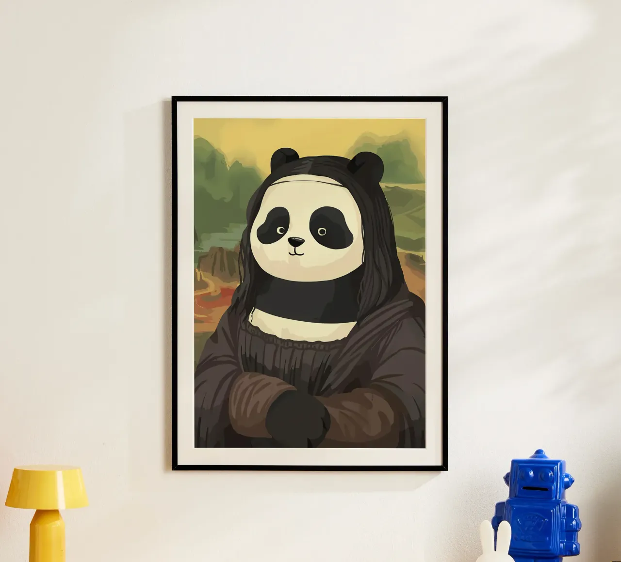 Panda in Monalisa Style carta hahnemühle da Adrian Patel