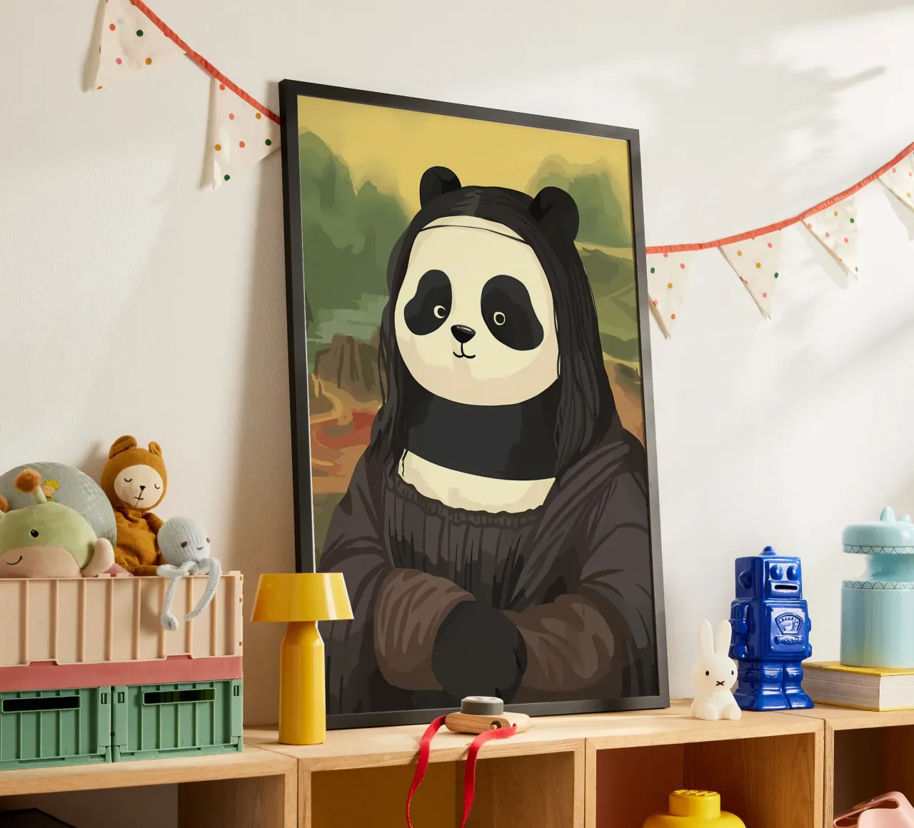 Panda in Monalisa Style carta hahnemühle da Adrian Patel