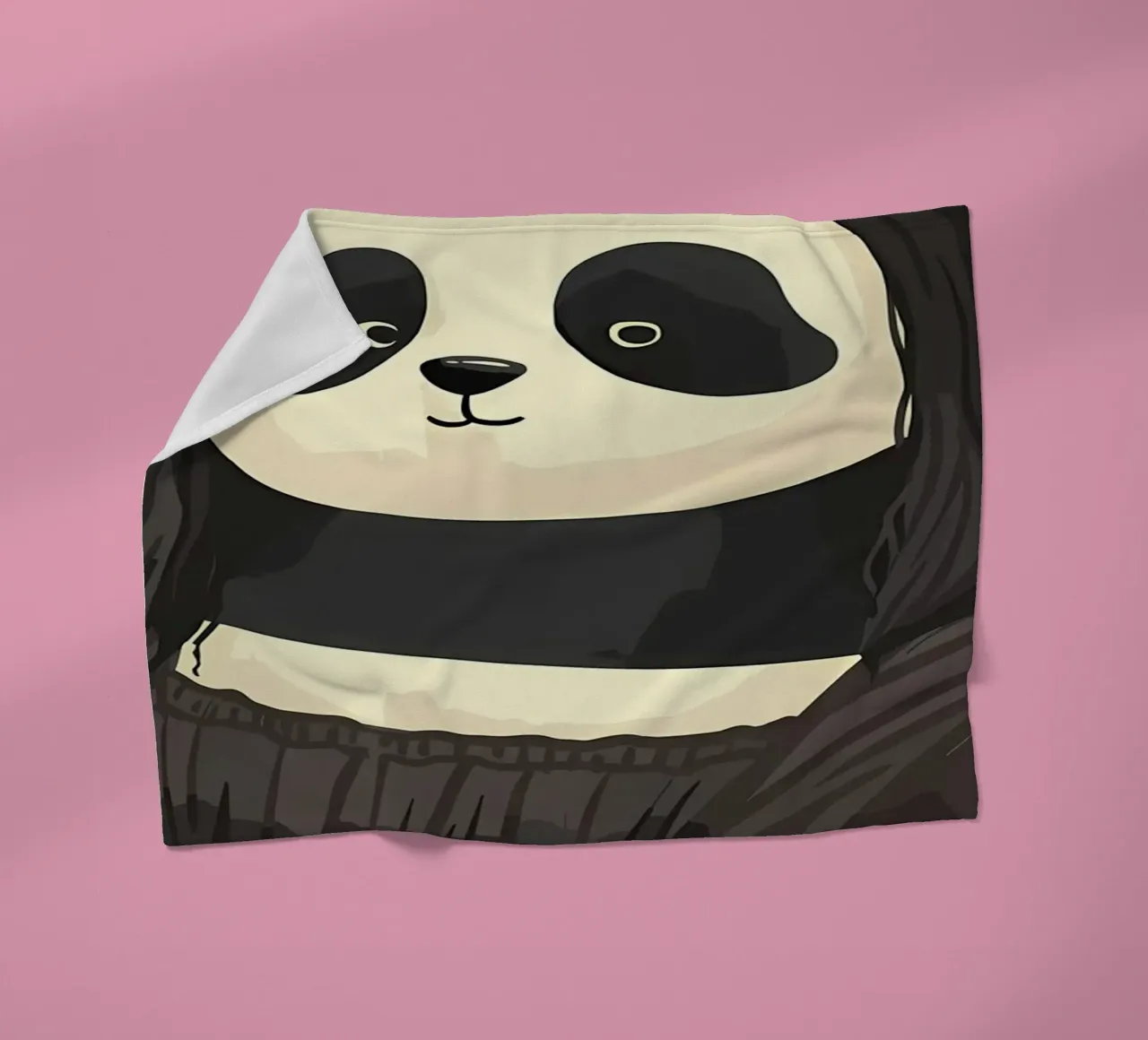 Panda in Monalisa Style coperta in pile da Adrian Patel