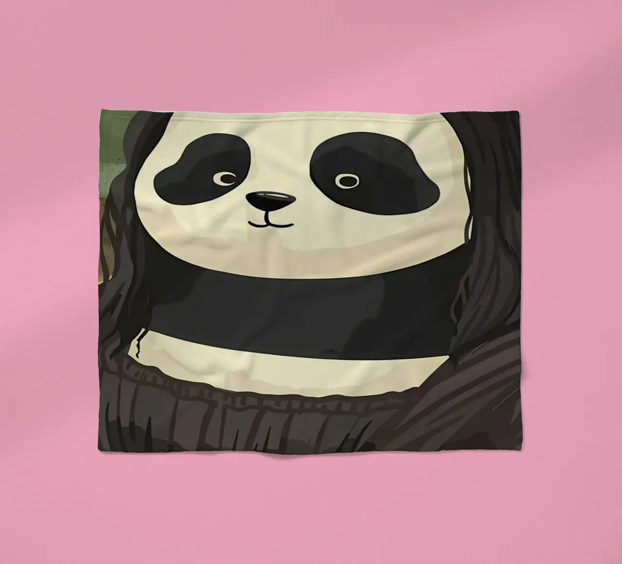 Panda in Monalisa Style coperta in pile da Adrian Patel