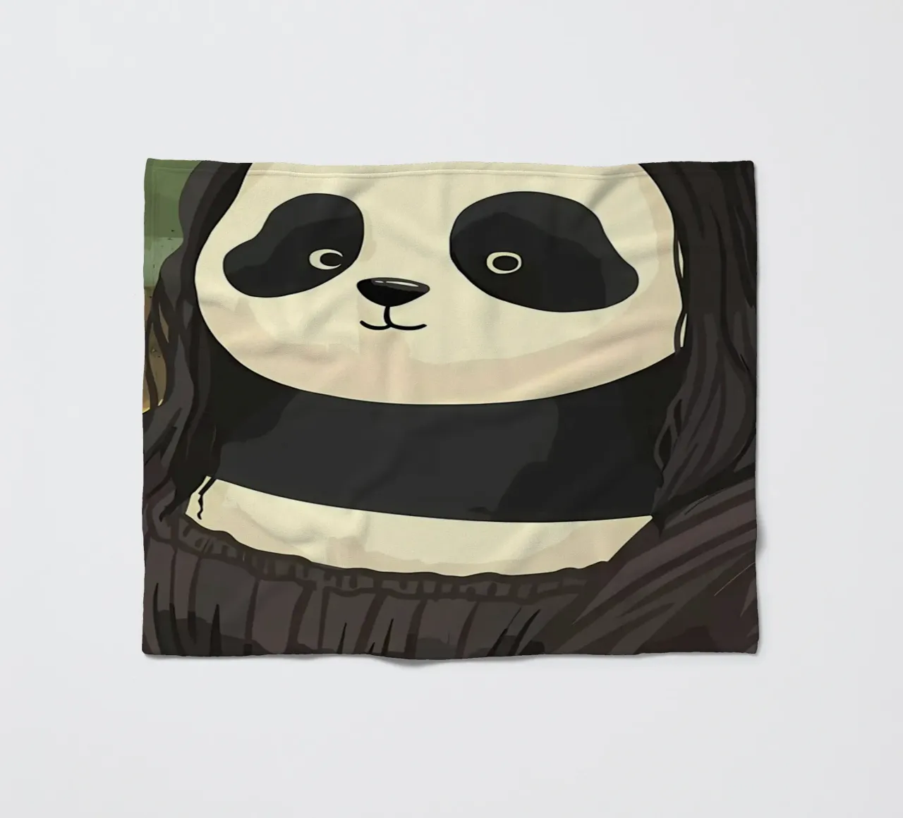 Panda in Monalisa Style coperta in pile da Adrian Patel