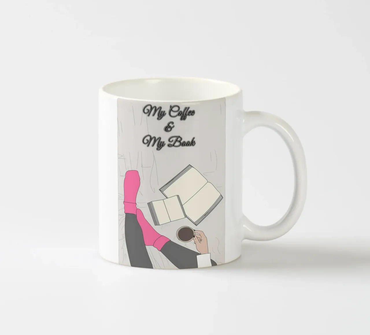 La ragazza beve il caffè tazza in ceramica da Aiden Garcia