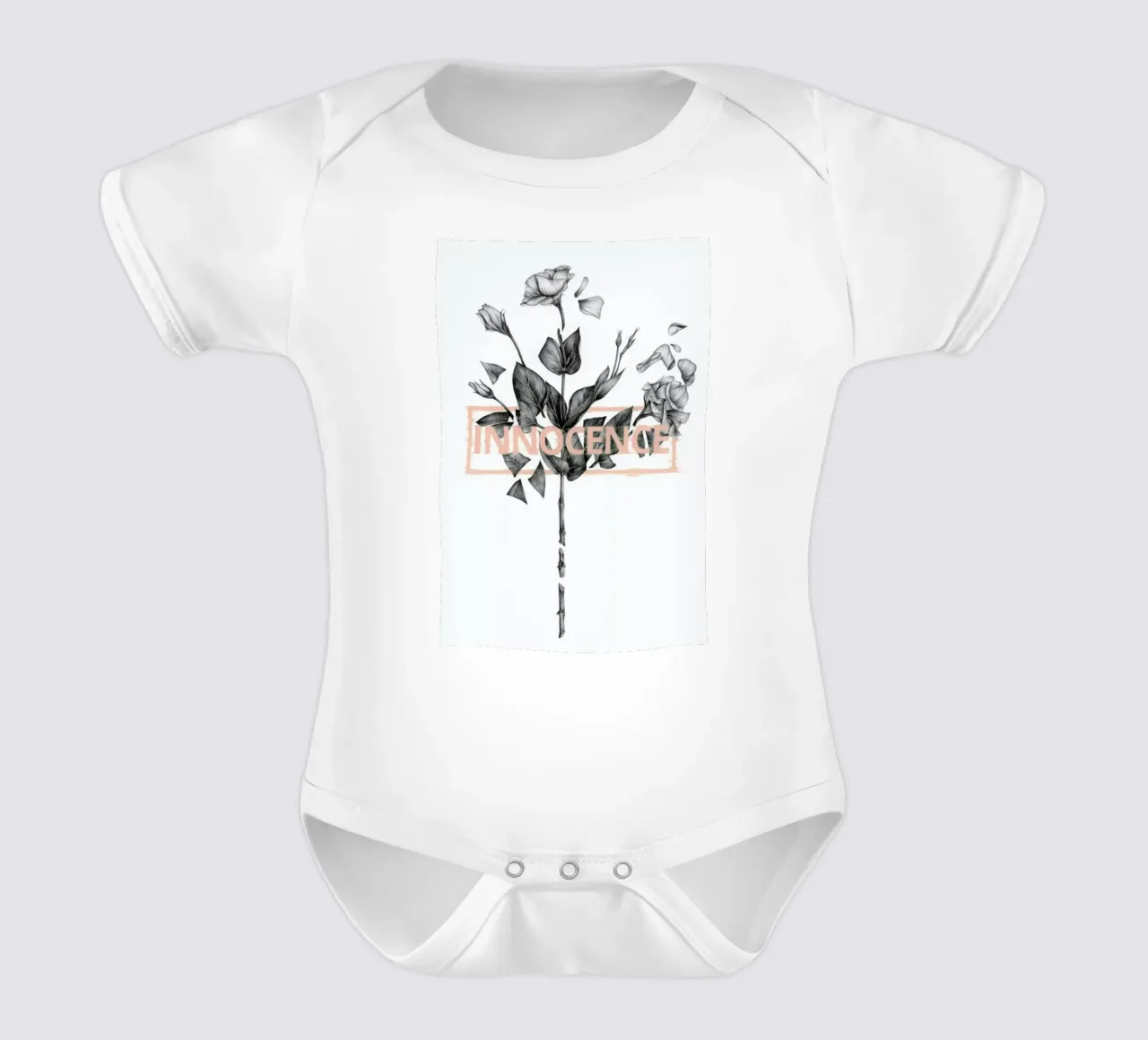 Flowers 2 body neonato maniche corte da The White Deer