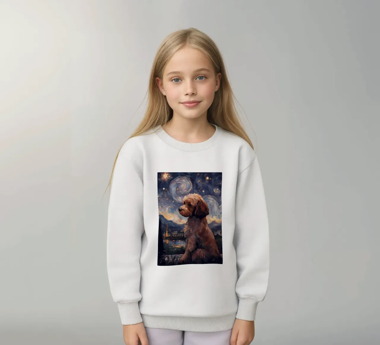 Cavoodle Notte stellata felpa bambino da Adrian Patel