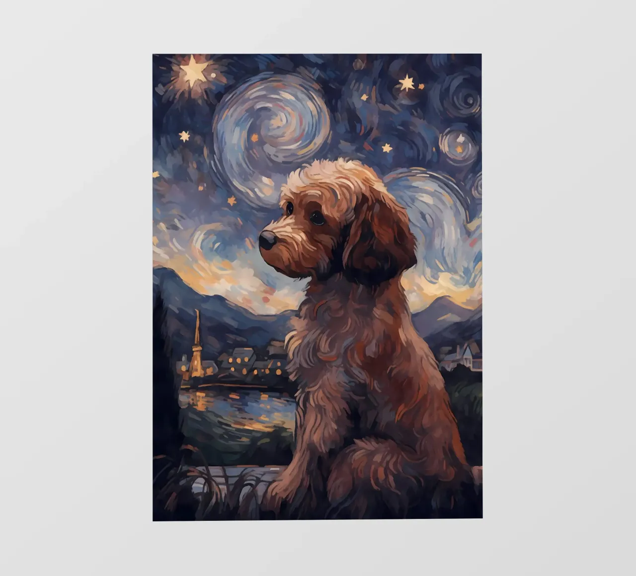 Cavoodle Notte stellata telo in pvc da Adrian Patel