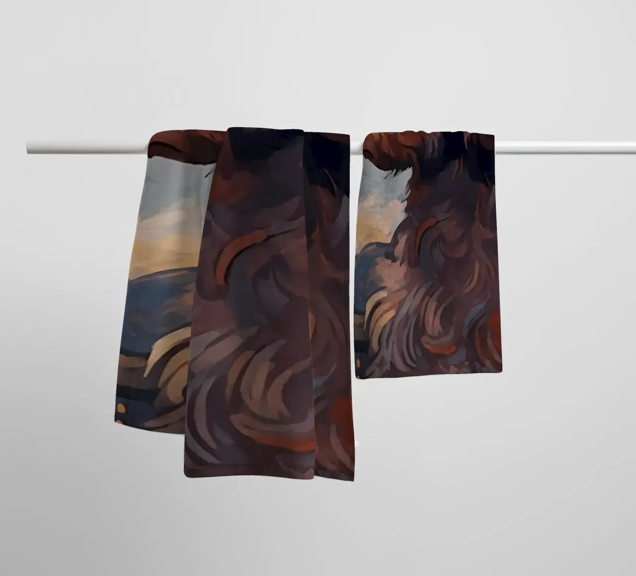 Cavoodle Starry Night towel by Adrian Patel