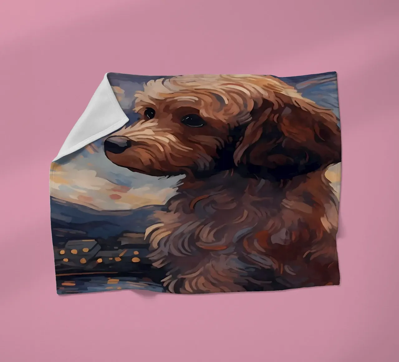 Cavoodle Sterrennacht fleecedeken van Adrian Patel