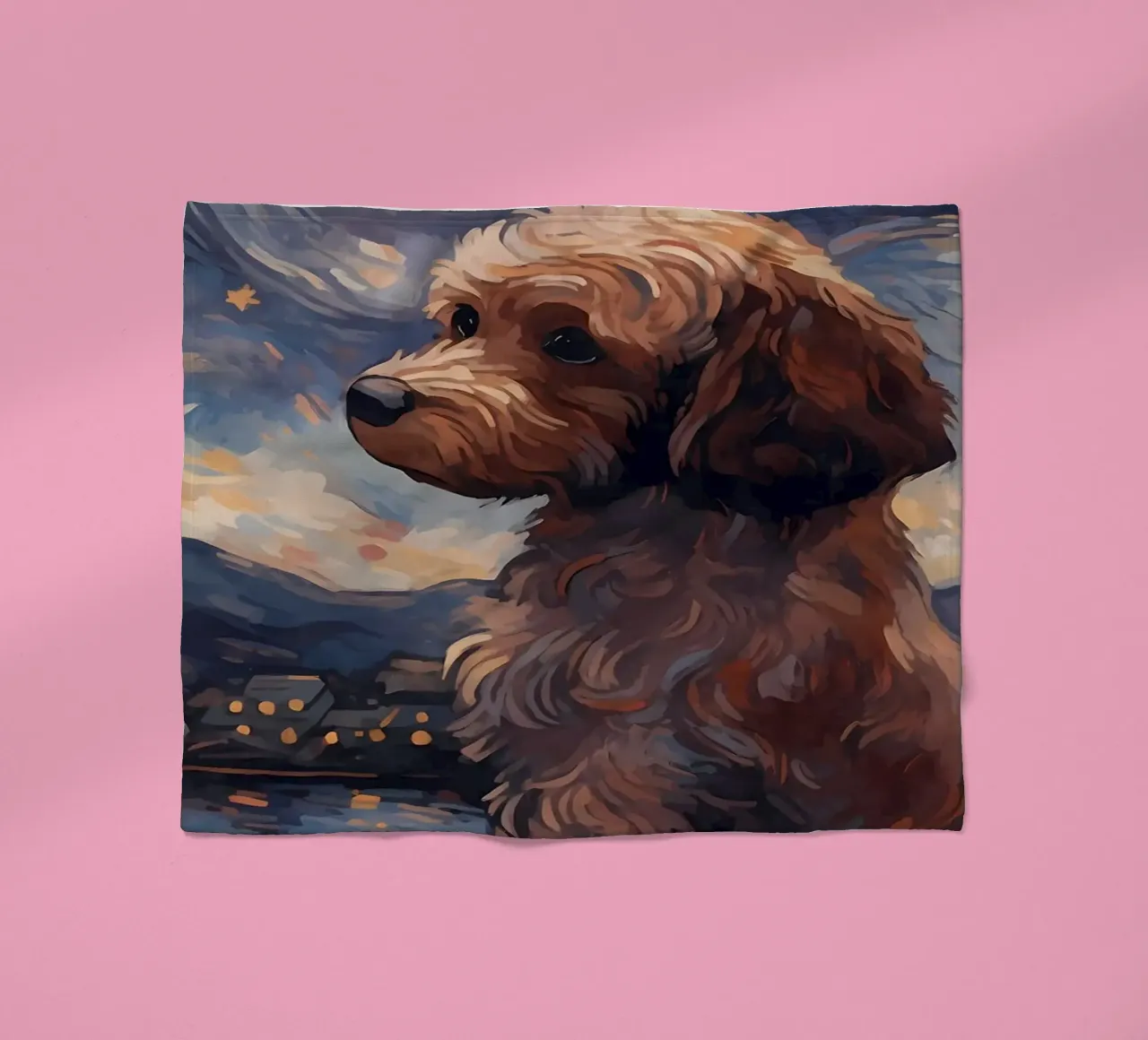 Cavoodle Sterrennacht fleecedeken van Adrian Patel