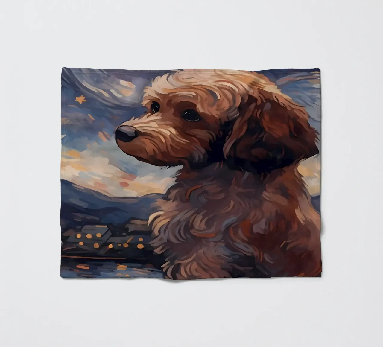 Cavoodle Sterrennacht fleecedeken van Adrian Patel