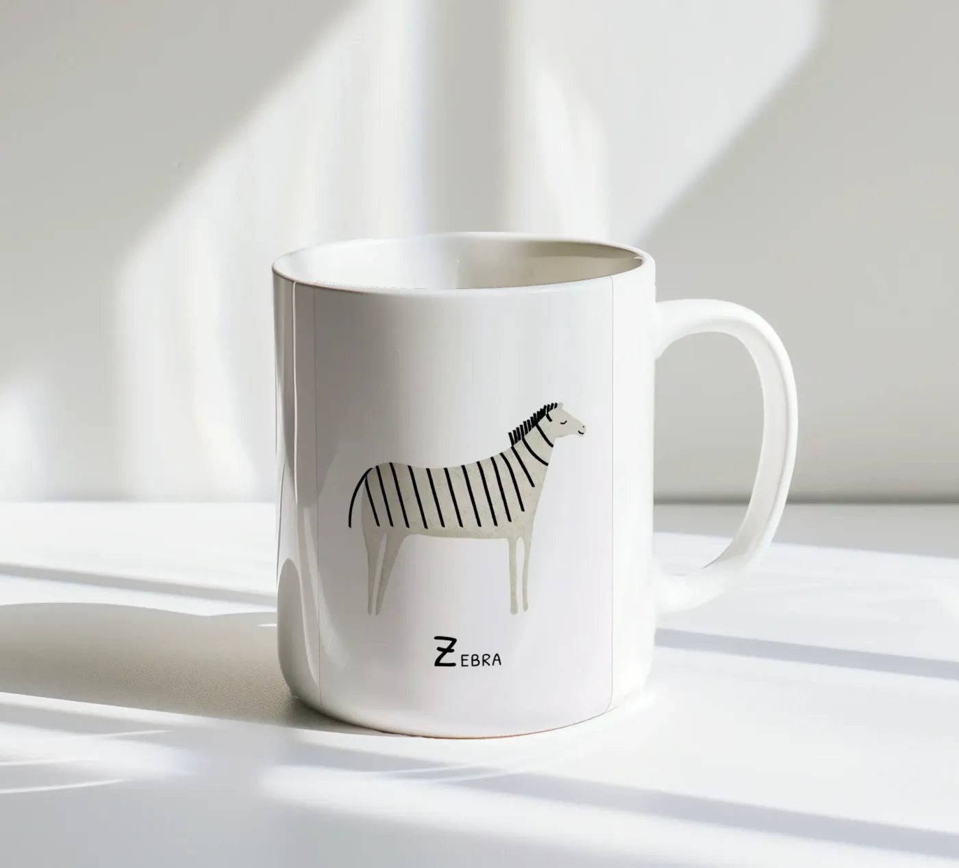 Zebra ceramic mug by Little Flourishes