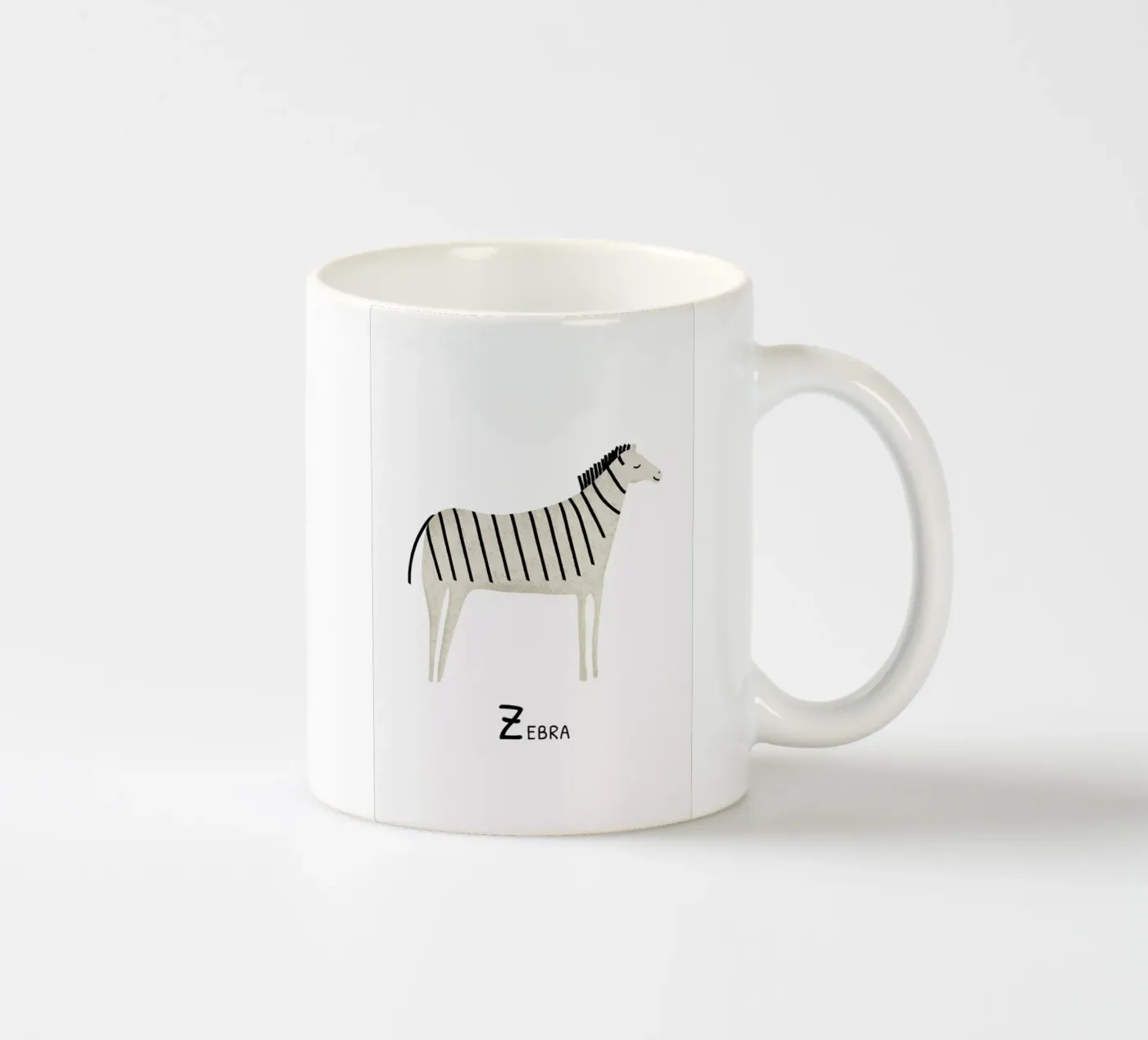 Zebra ceramic mug by Little Flourishes