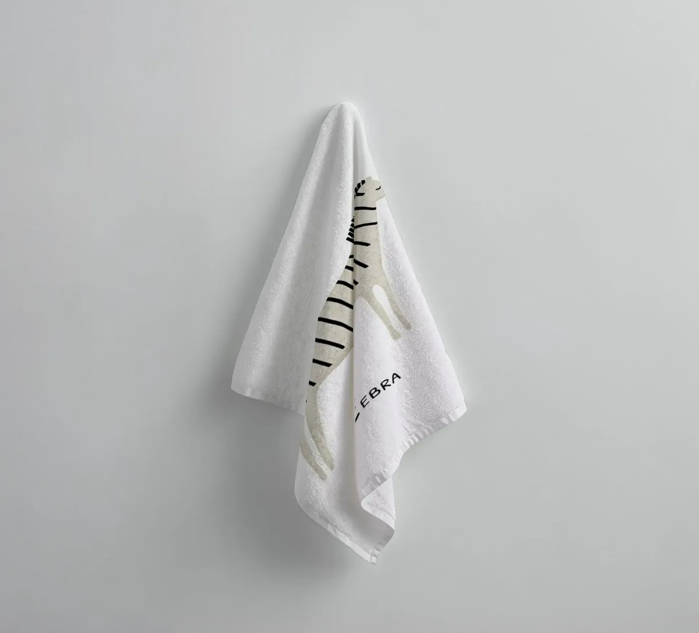 Zebra badhanddoek van Little Flourishes