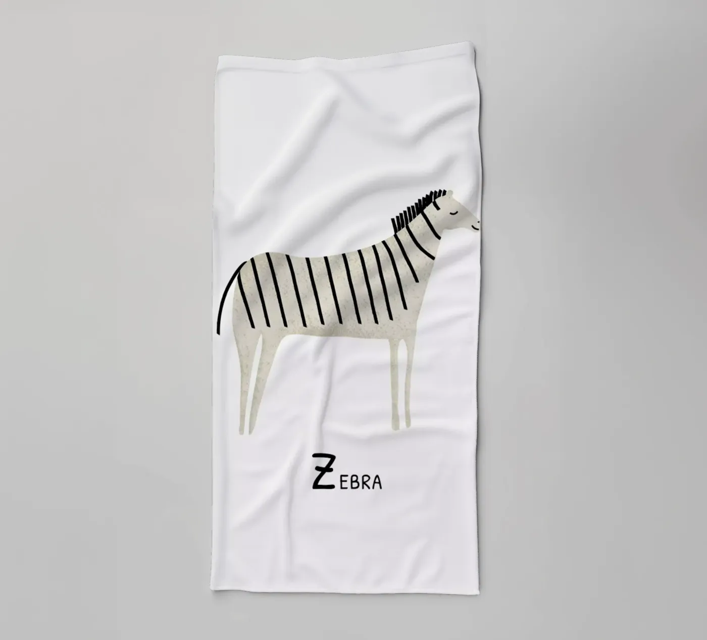 Zebra badhanddoek van Little Flourishes