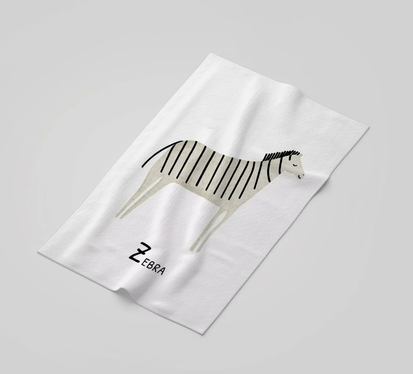 Zebra beach towel by Little Flourishes