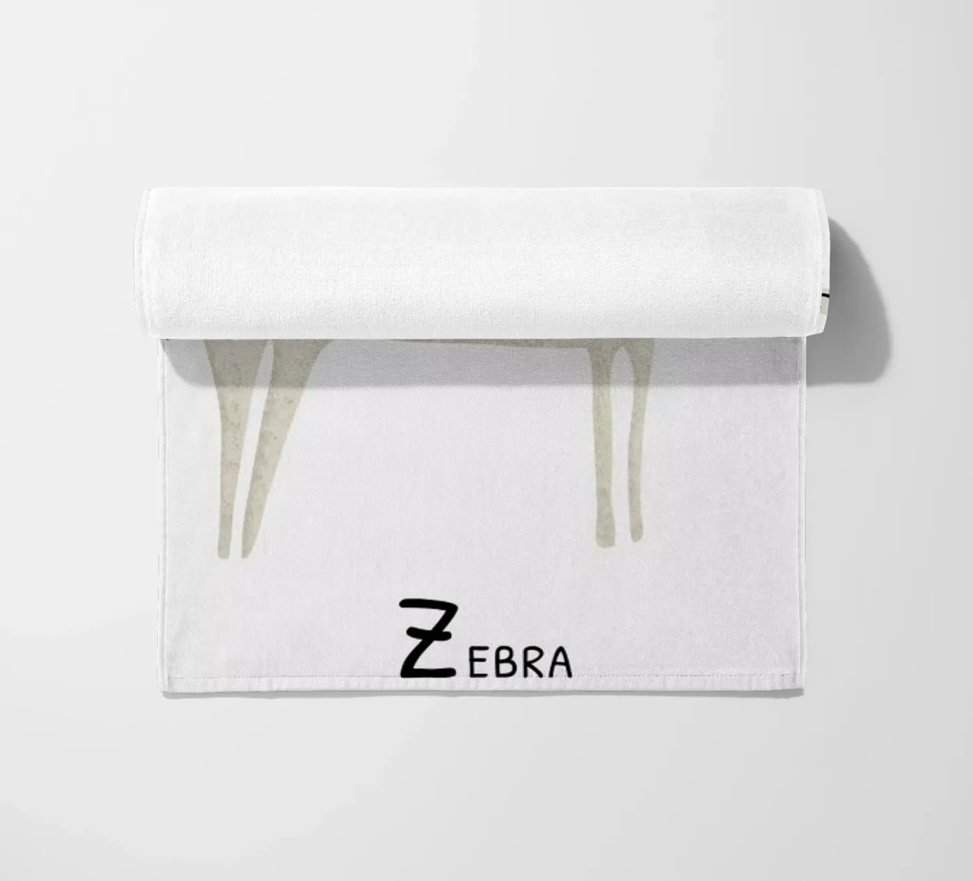 Zebra beach towel by Little Flourishes