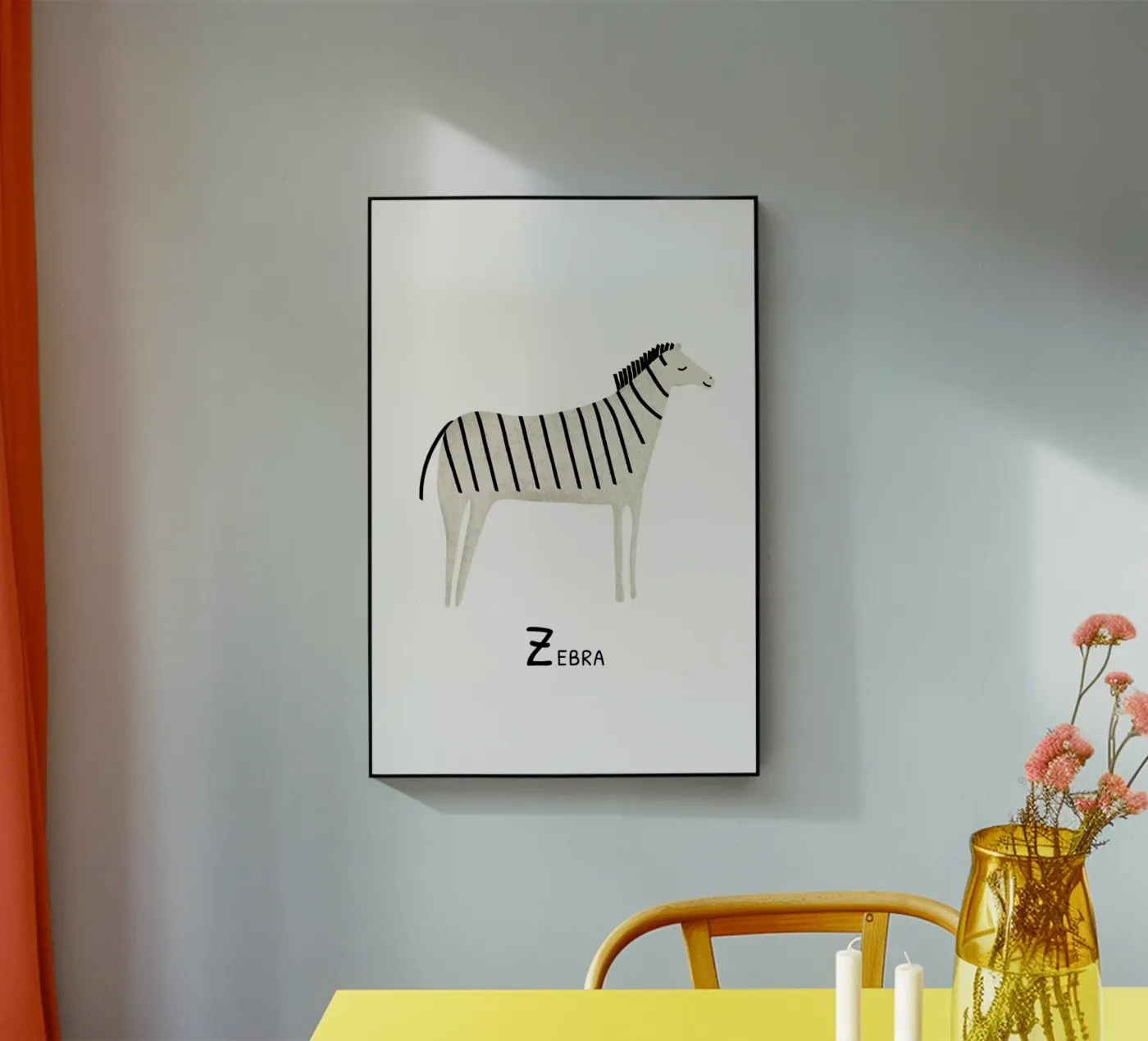 Zebra acryl van Little Flourishes