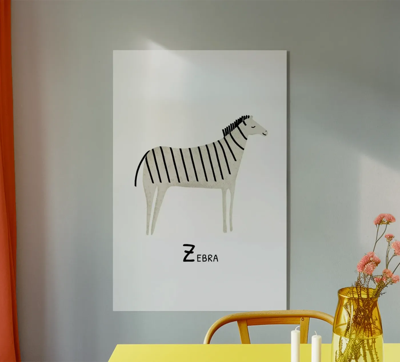 Zebra Acryl-Glas von Little Flourishes