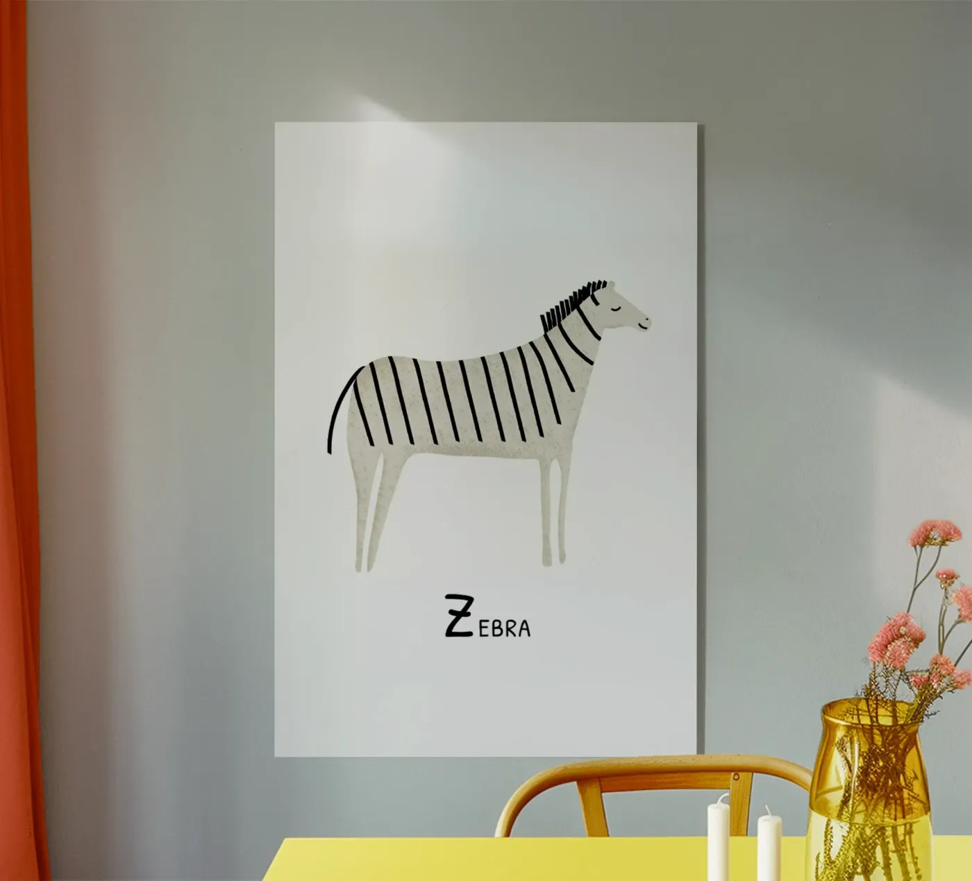 Zebra acryl van Little Flourishes