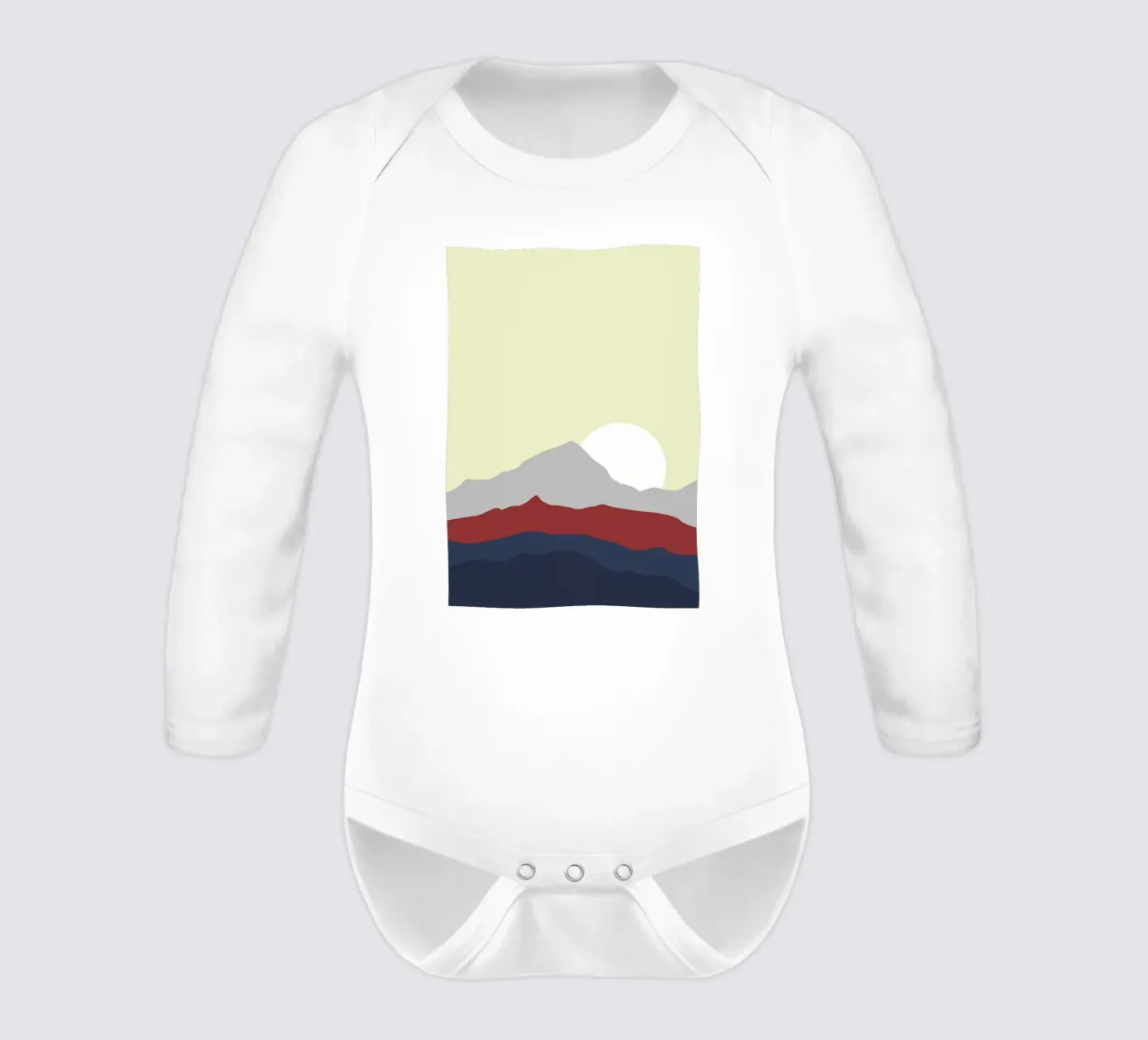 AUTUMN LANDSCAPE long-sleeve baby romper by Bartosz Powalka