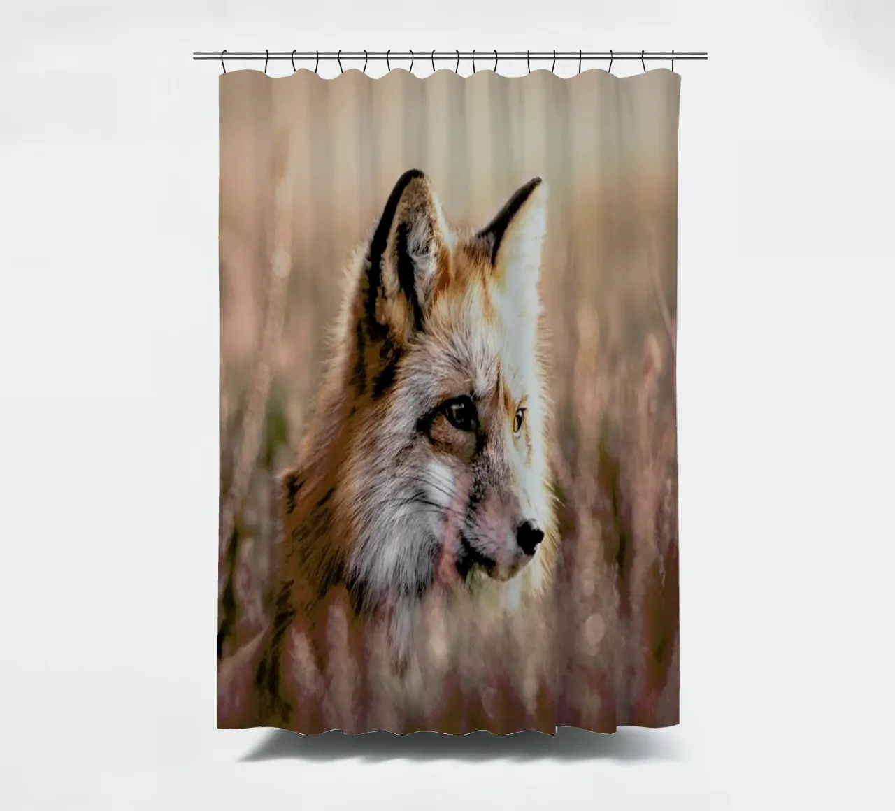 Fox in Reeds tenda da doccia da Natural Kingdom