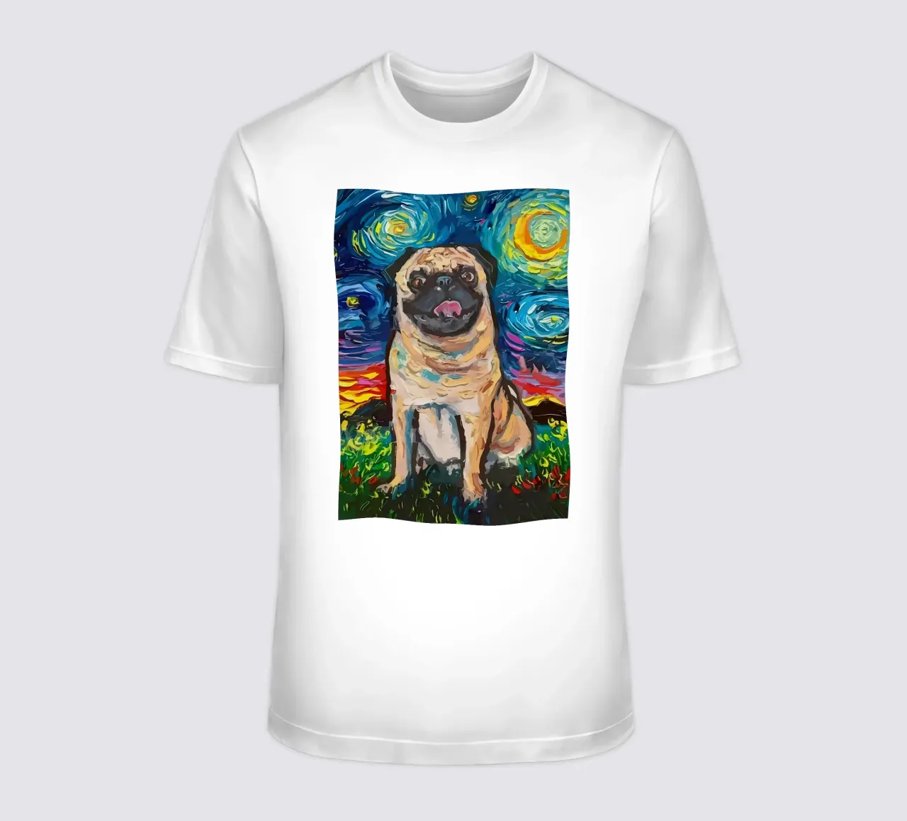Cane Notte stellata t-shirt da Adrian Patel