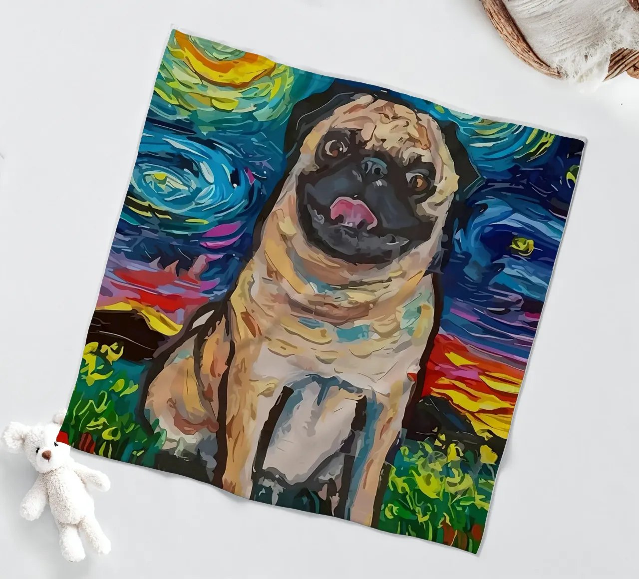 Cane Notte stellata coperta in pile da Adrian Patel