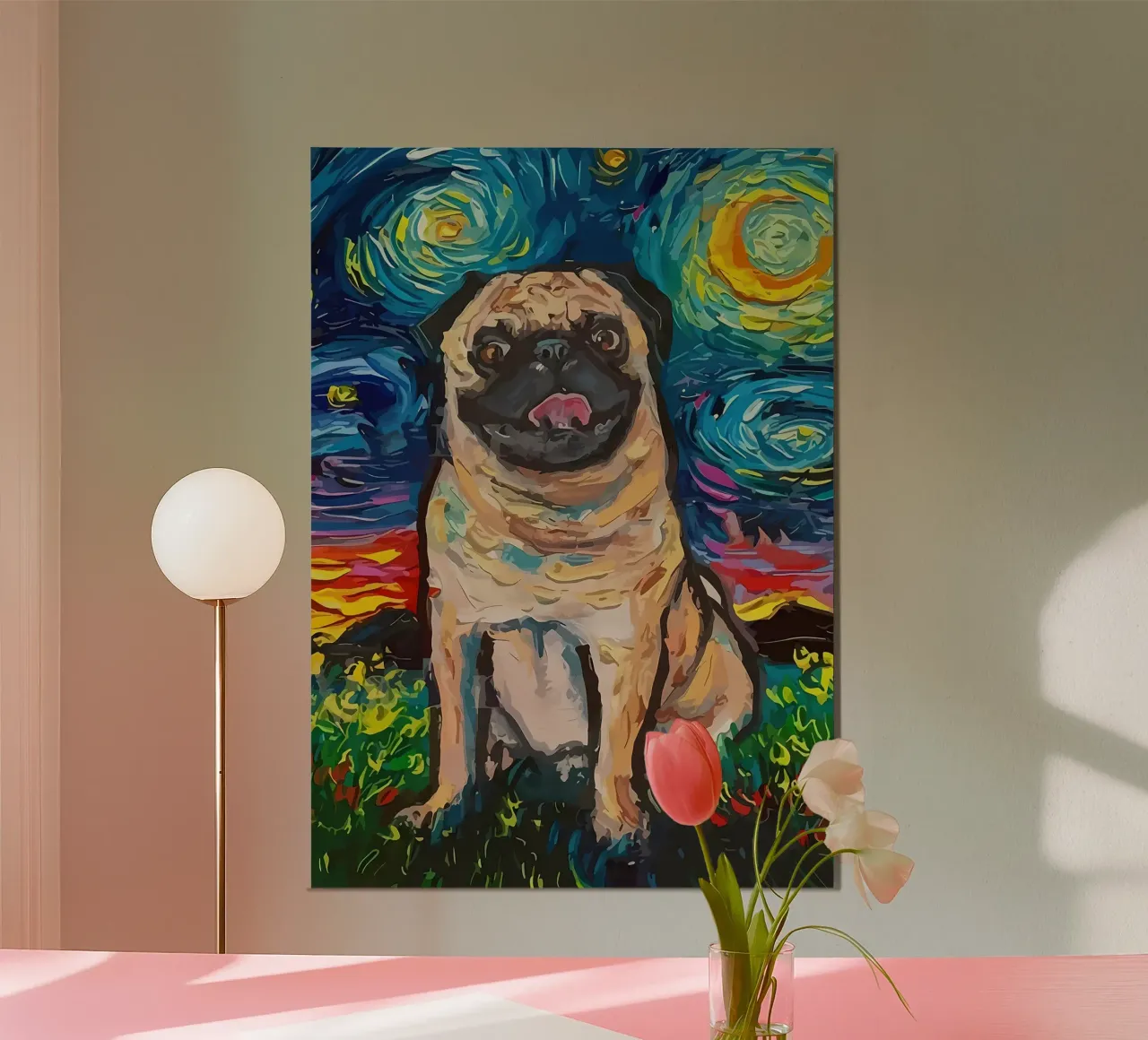 Dog Starry Night forex plate by Adrian Patel