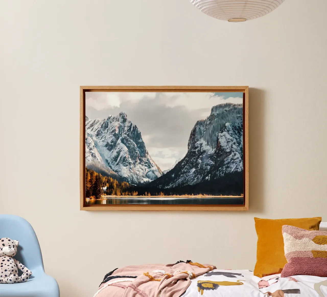 Meer van Dobbiaco canvas met Baklijst van Matthew Katz