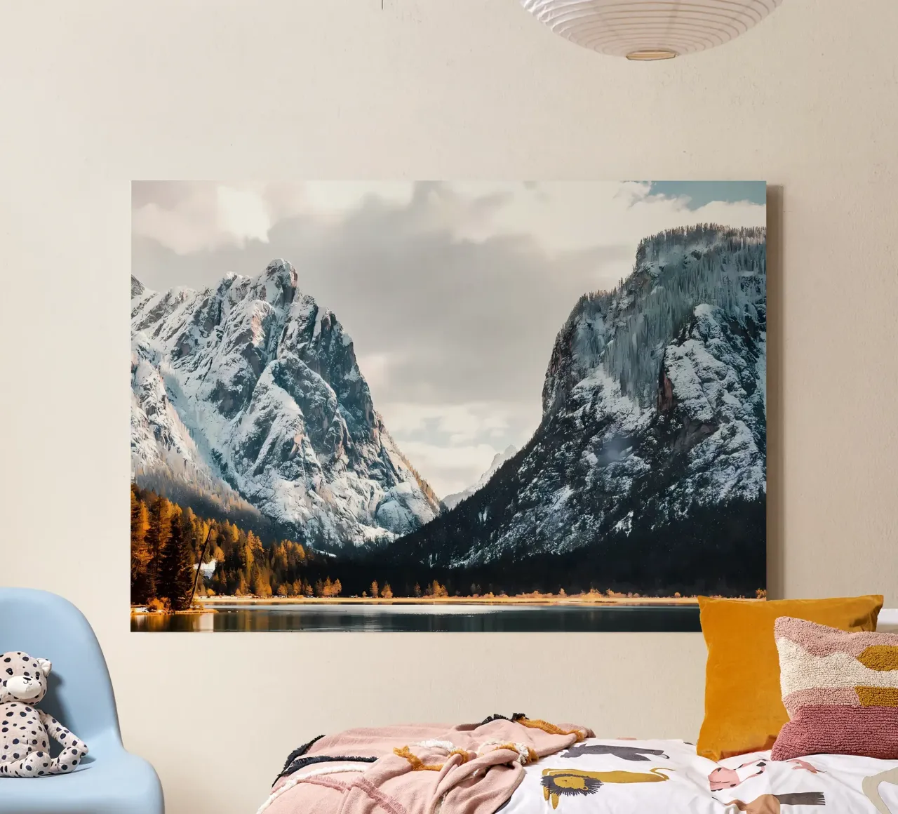 Meer van Dobbiaco canvas met Baklijst van Matthew Katz