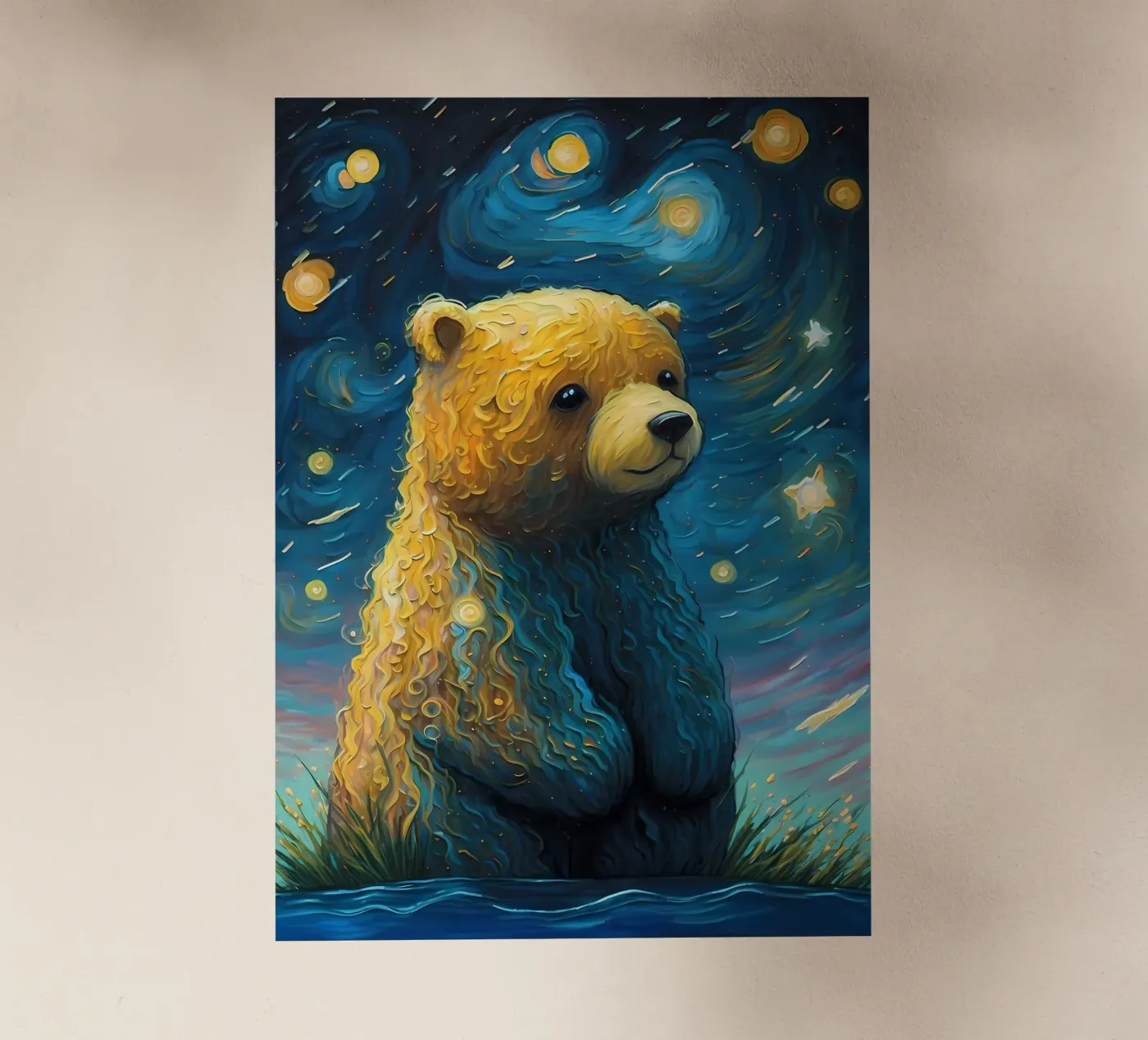 Orso immaginario pellicola backlit da Adrian Patel