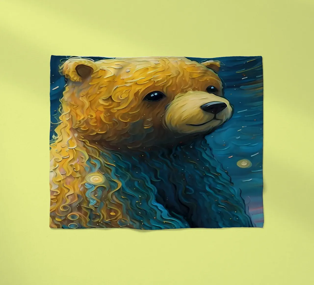 Bär Imaginär Fleecedecke von Adrian Patel