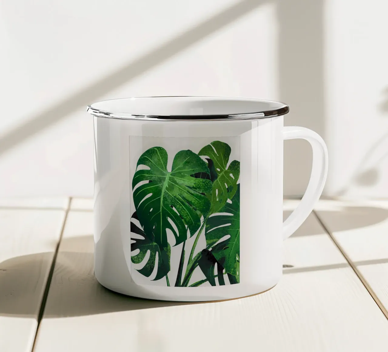 pianta tropicale tazza in smalto da Nicholas Campbell