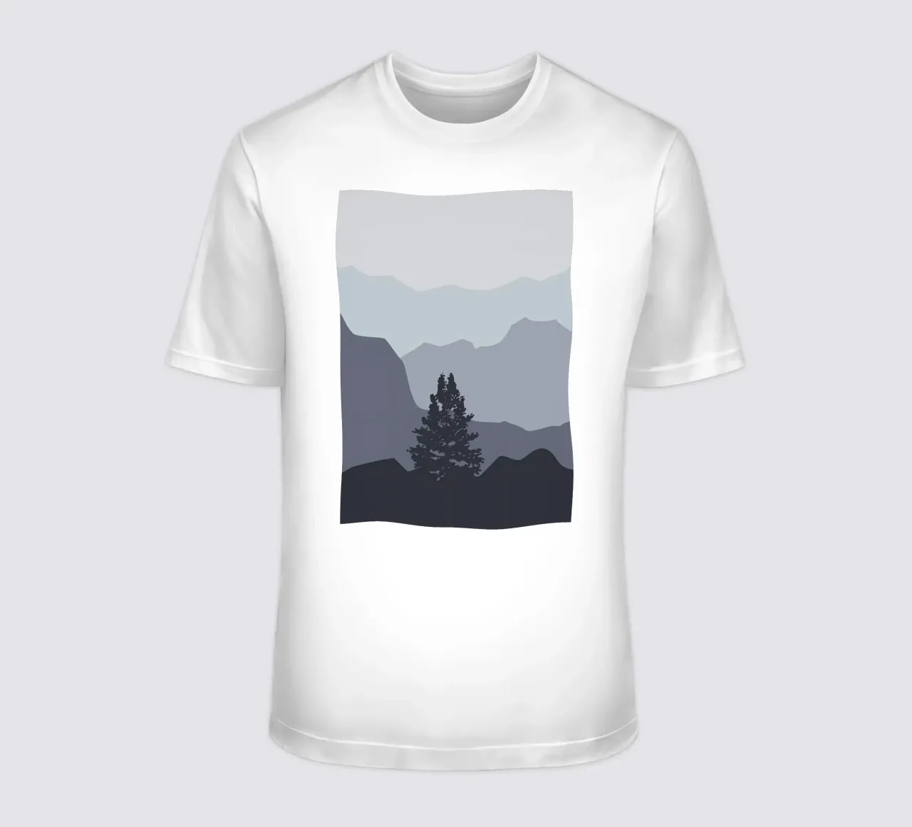 Luna e tramonto di metà secolo t-shirt da Bartosz Powalka