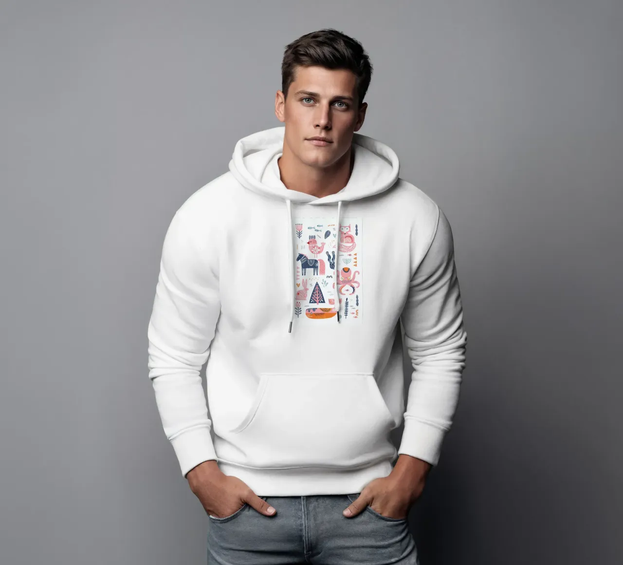 Patchwork Animals hoodie by Little Flourishes