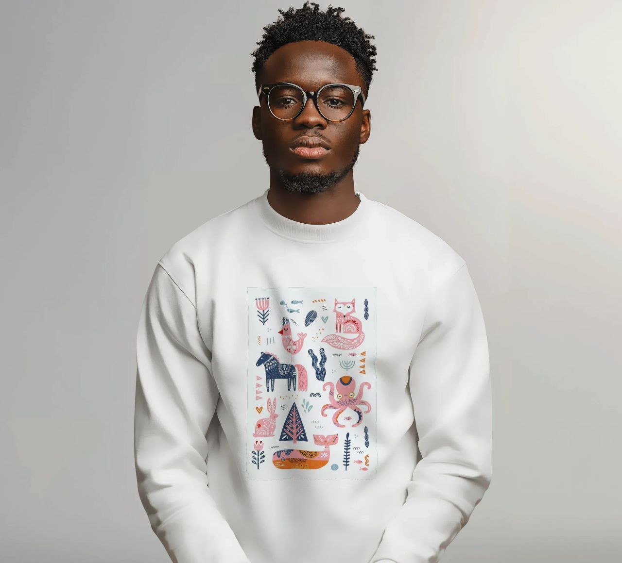 Patchwork Animals sudadera de Little Flourishes