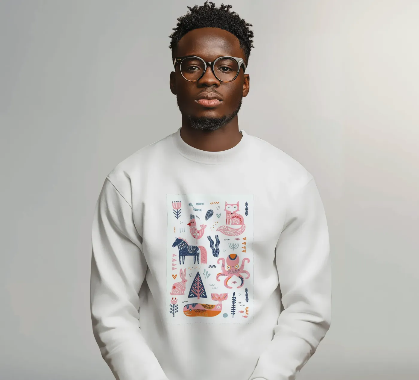 Patchwork Animals sweatshirt van Little Flourishes