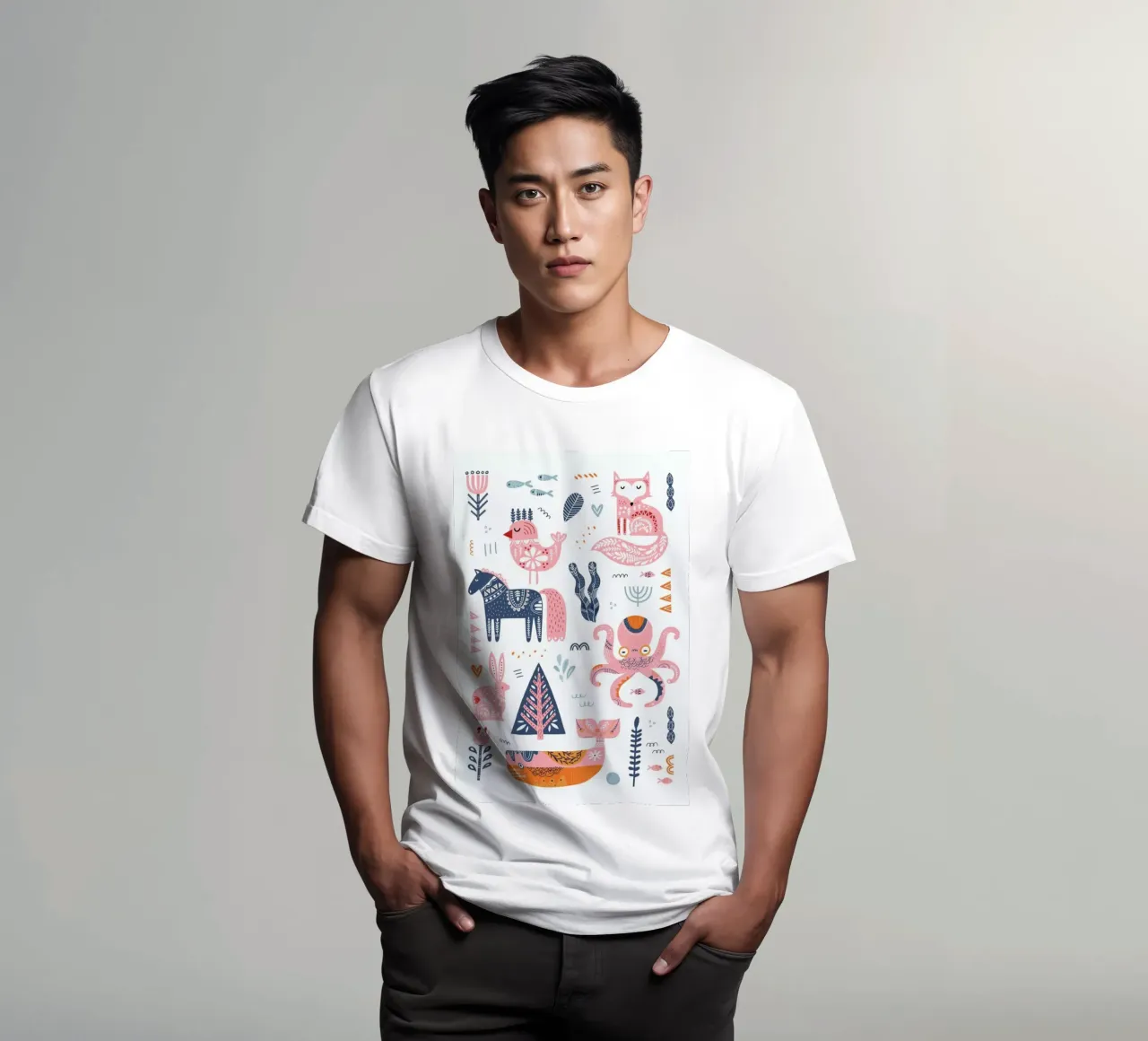Patchwork Animals t-shirt de Little Flourishes