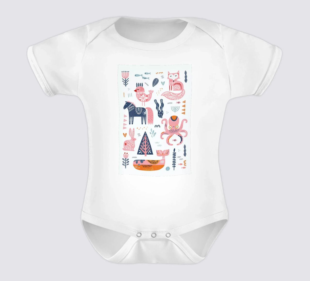 Patchwork Animals body bébé de Little Flourishes